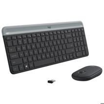 LOGITECH Slim Wireless Keyboard and Mouse Combo MK470 - GRAPHITE - FRA - CENTRAL 12M