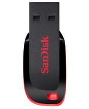 SanDisk 16GB Cruzer Blade USB 2.0 Flash Drive